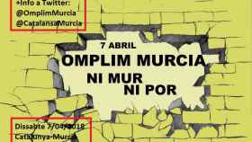 Una imagen del cartel de los independentistas para apoyar la causa de los murcianos