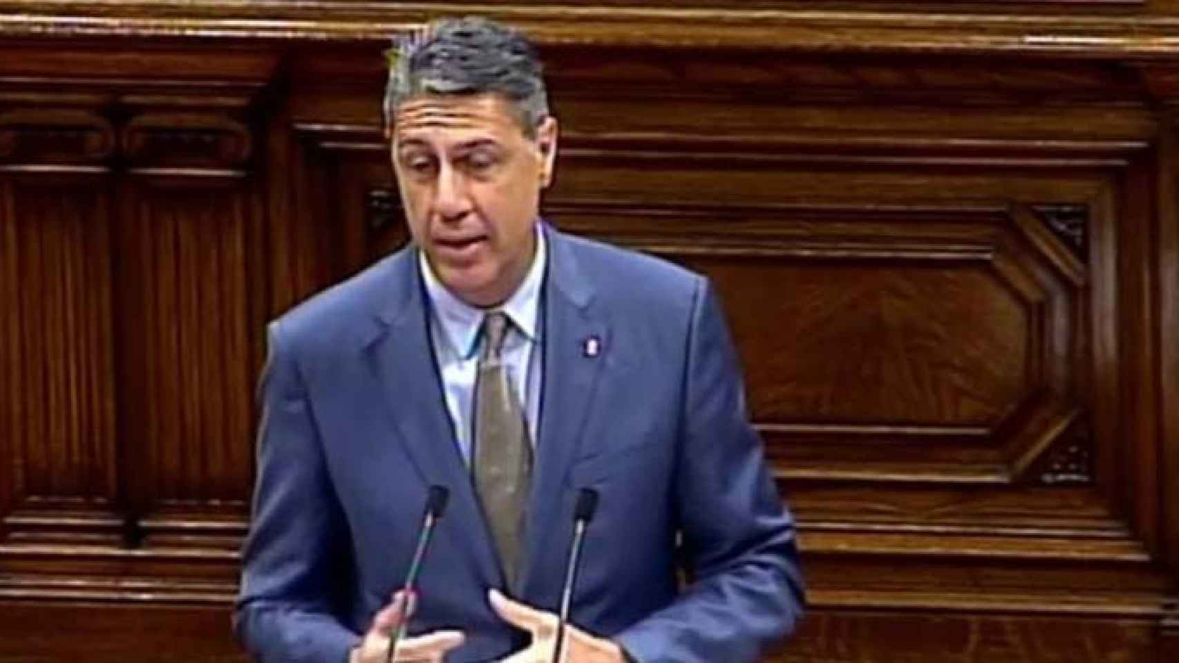 El presidente del PP catalán, Xavier García Albiol,  en el Parlament / CG