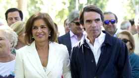 José María Aznar junto a Ana Botella.