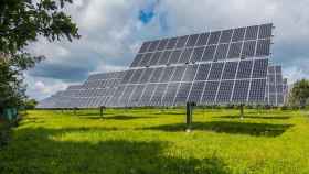 Placas fotovoltaicas en un terreno