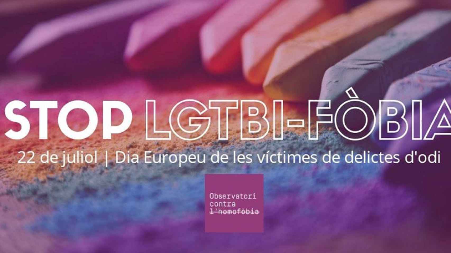 Cartel que condena los ataques y discriminaciones contra el colectivo LGTBI / OCH