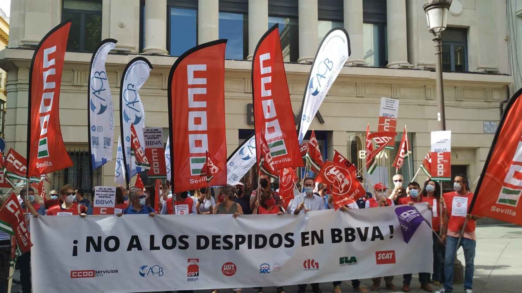 Movilización este lunes 17 contra los despidos en BBVA / CCOO