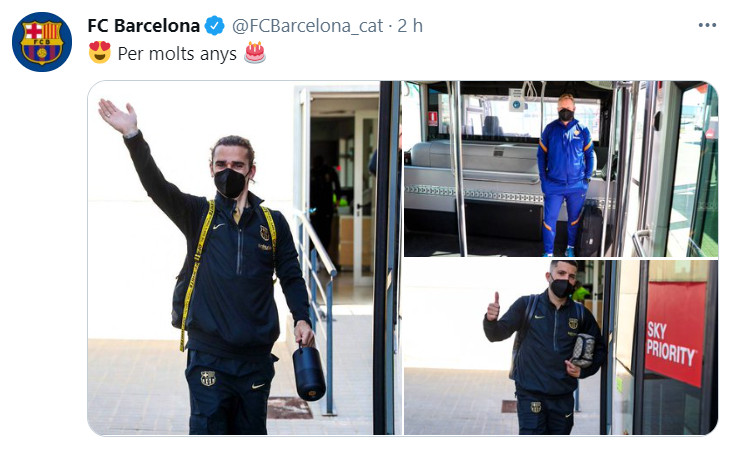 Publicación del Barça felicitando a los tres cumpleañeros / FC Barcelona