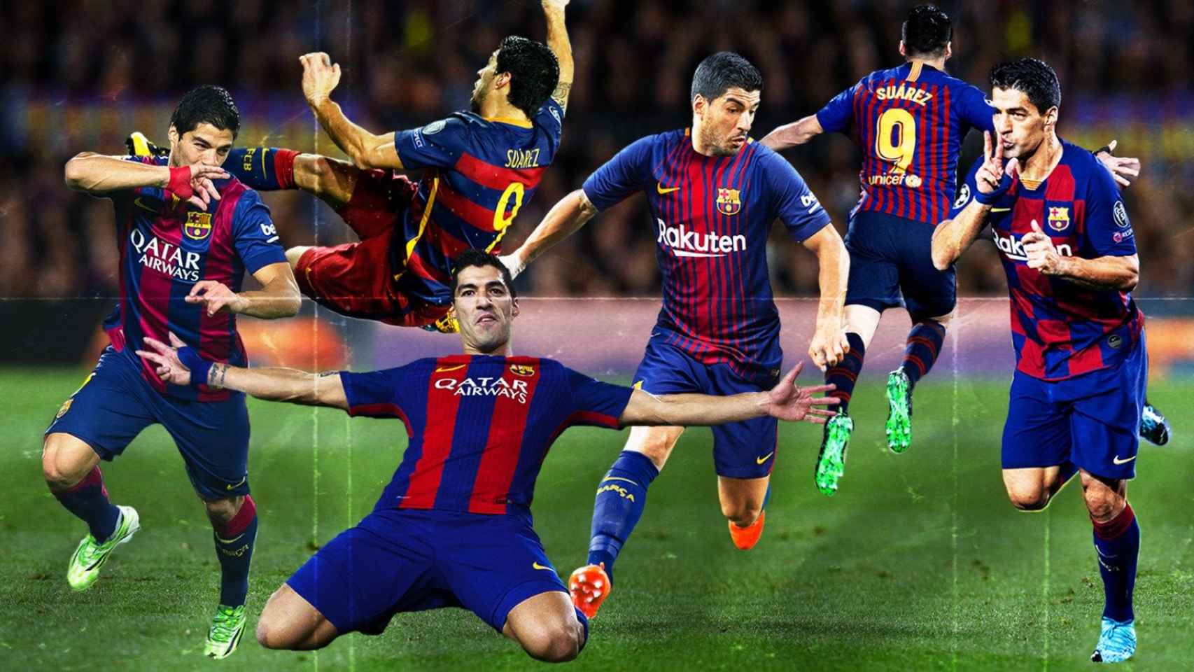 Luis Suárez en un fotomontaje / FC Barcelona