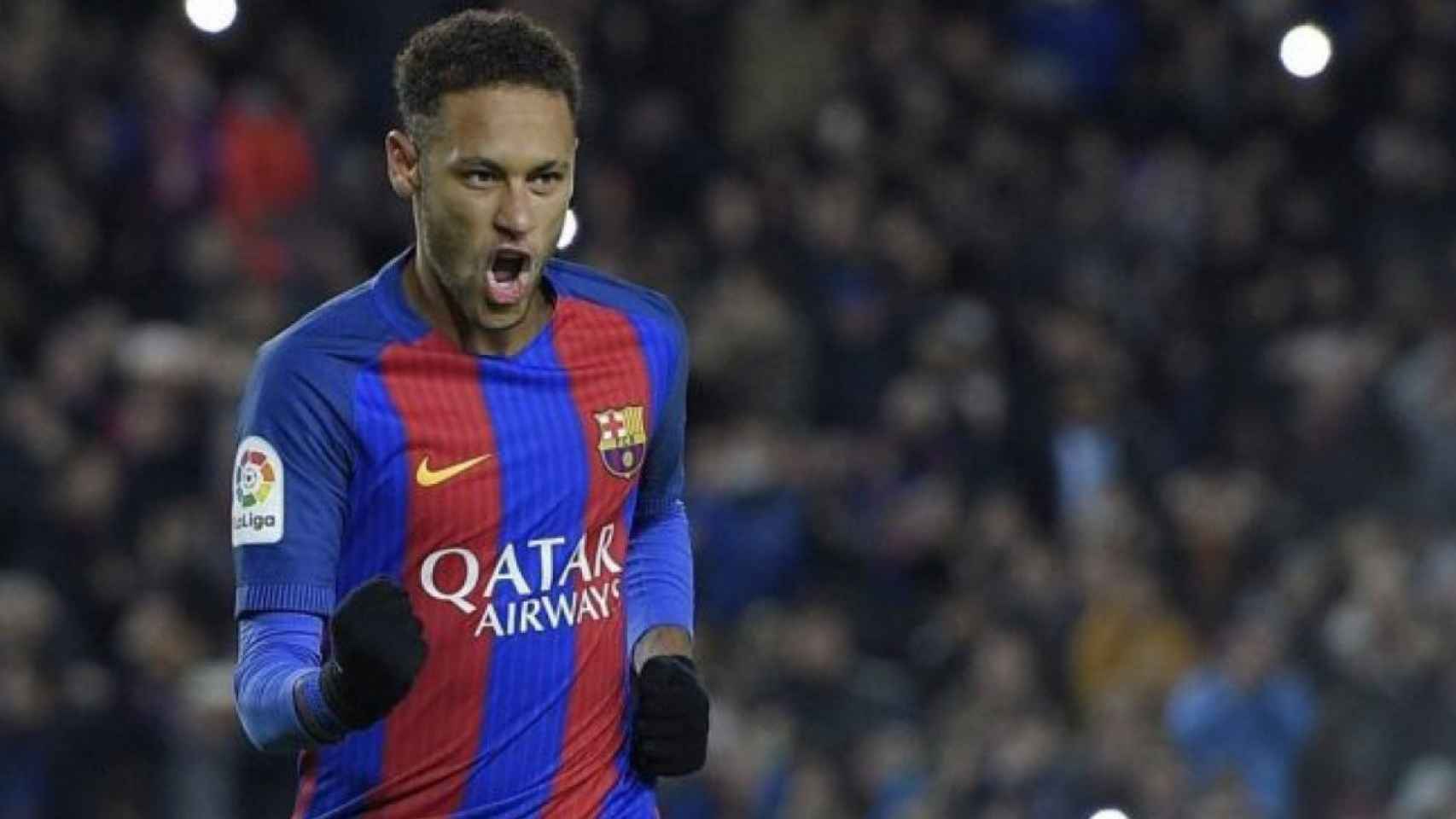 Neymar celebrando un gol con el Barça / EFE