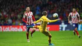 Antoine Griezmann en el choque contra el Atlético de Madrid / EFE