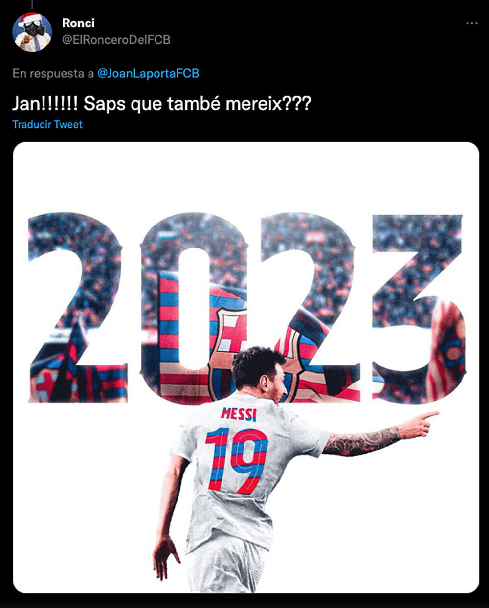 Algunos usuarios piden a Laporta la vuelta de Messi al FC Barcelona / TWITTER