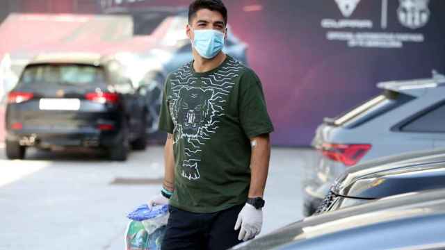 Luis Suárez llegando a la Ciutat Esportiva Joan Gamper / FC Barcelona