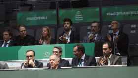 Gerard Piqué en el palco de la Copa Davis / EFE