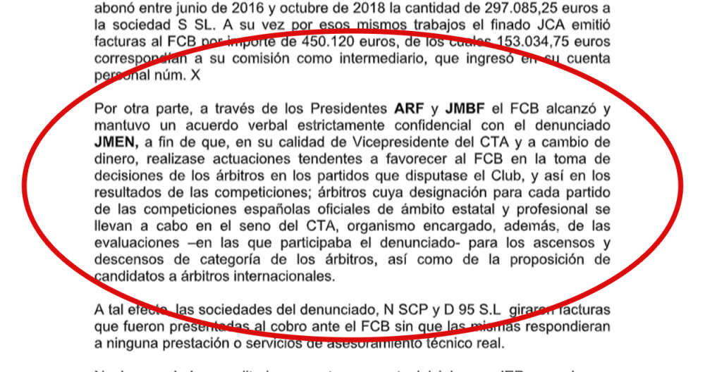Parte de la denuncia de la Fiscalía al FC Barcelona / REDES
