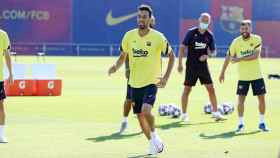 Sergio Busquets en un entrenamiento del Barça / FC Barcelona