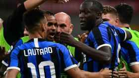 Una foto de los jugadores del Inter de Milán celebrando un gol / Twitter