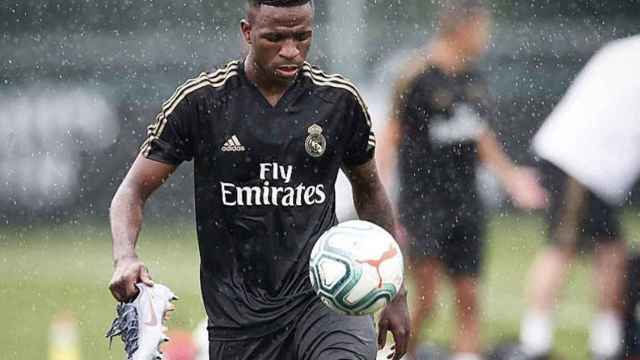 Una foto de Vinicius Jr. durante un entrenamiento del Real Madrid / Instagram