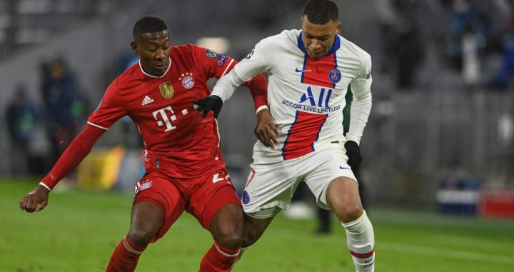 Mbappé y Alaba, en un PSG-Bayern | EFE