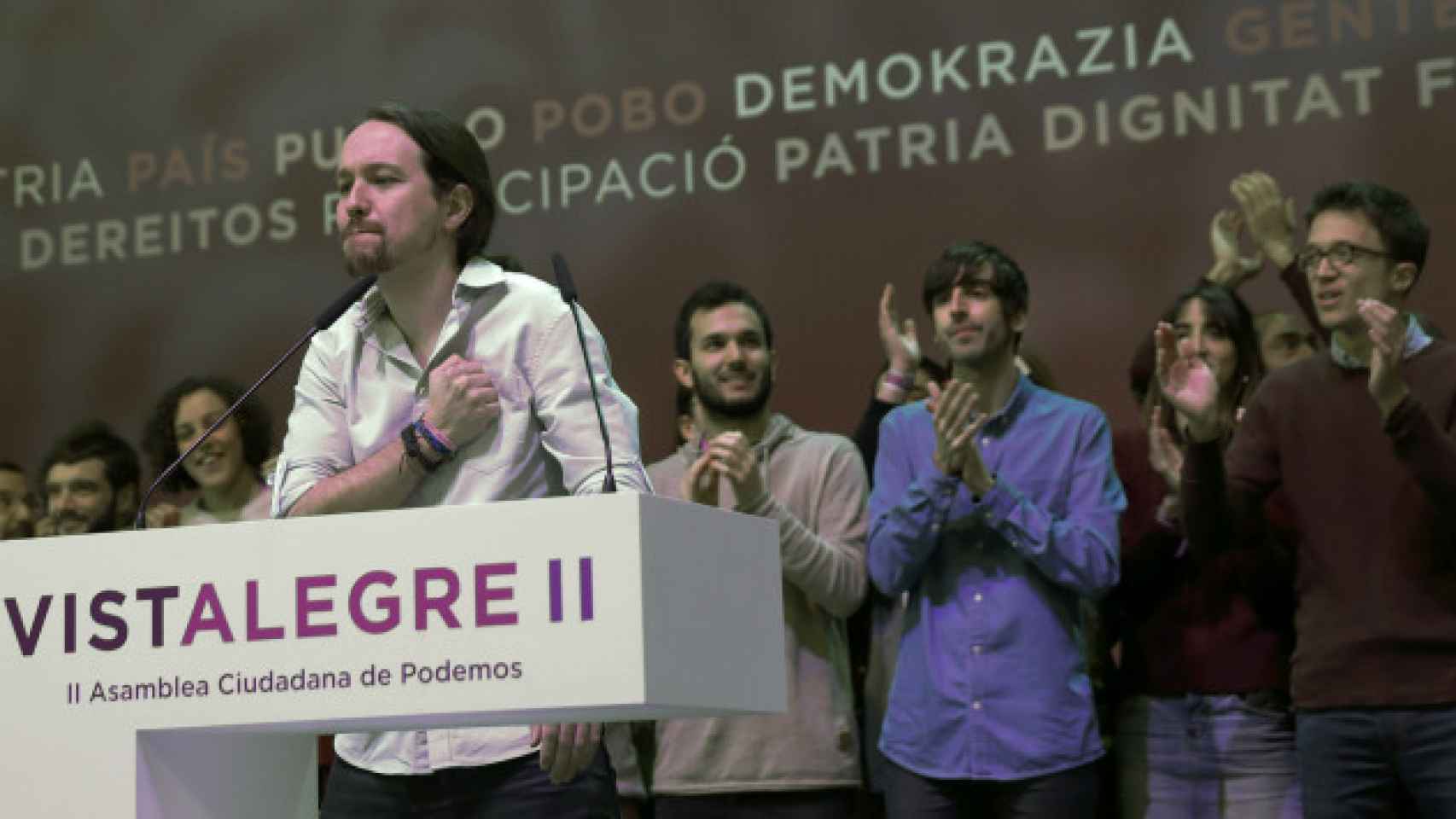 Pablo Iglesias, en su discurso de apertura de la asamblea ciudadana de Podemos / EFE