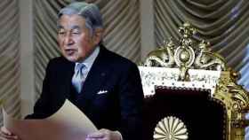 El emperador de Japón, Akihito, en su comparecencia en televisión.