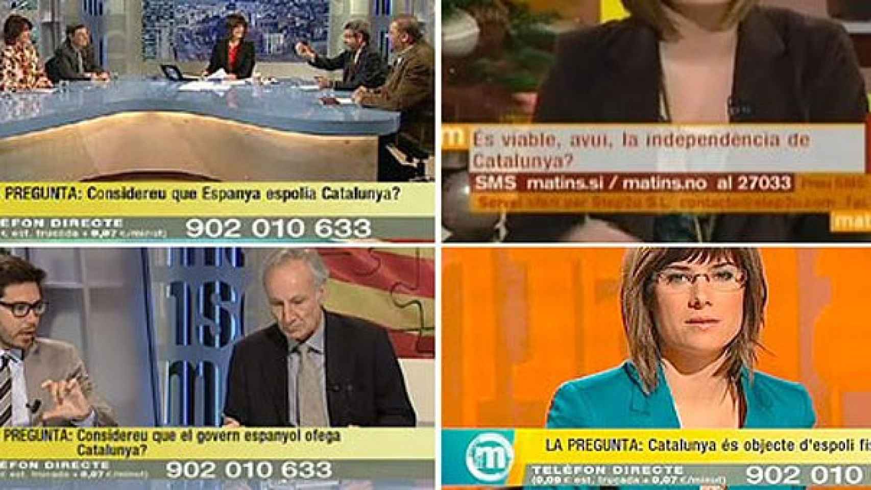 Cuatro preguntas que se plantean en 'Els Matins', el programa matutino de TV3, criticadas por su parcialidad y sectarismo
