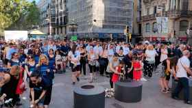 Homenaje a las víctimas del 17A en La Rambla de Barcelona / EP