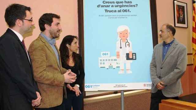 Presentación de la campaña del 061 con el consejero de Salud, Toni Comín, el 4 de febrero / CG