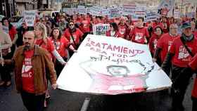 Imagen de una de las múltiples protestas que se produjeron en España contra las restricciones en la administración de los medicamentos para la hepatitis C.