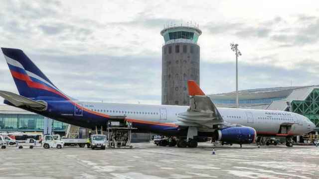 Avión de Aeroflot en El Prat /@msantd