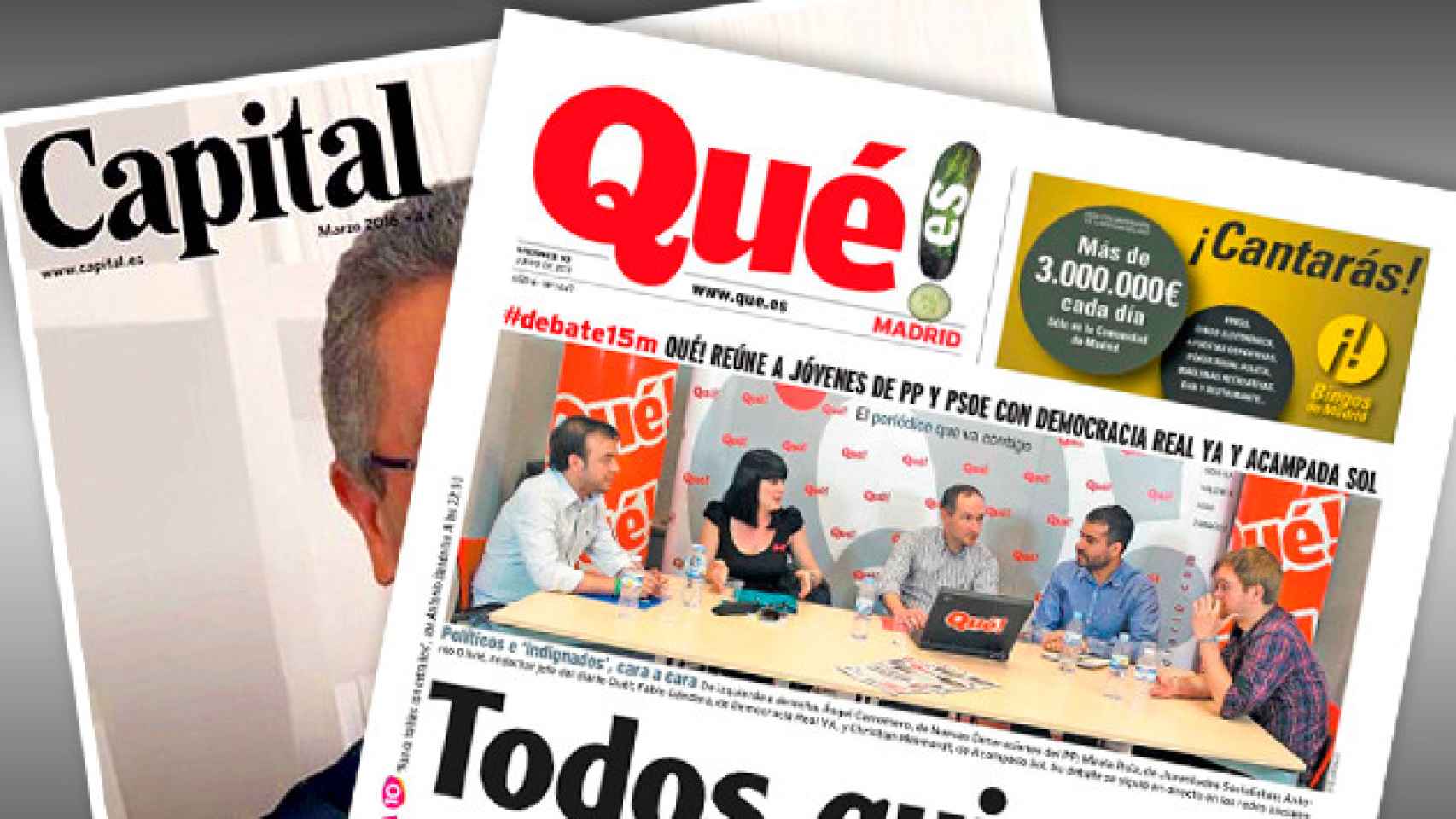 Portadas de la revista Capital y el diario Qué! / CG