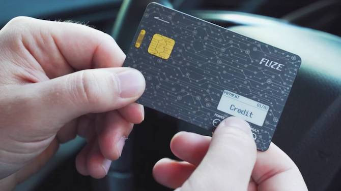 La tarjeta FuzeCard con la función tarjeta de crédito activada