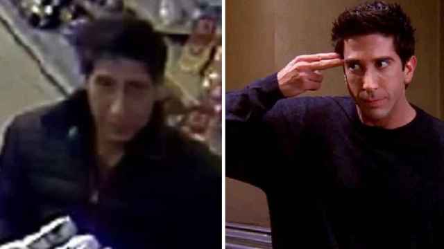 Imagen del atracador original y del actor David Schwimmer en su papel como Ross Geller / CREATIVE COMMONS