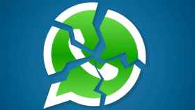 El logo de WhatsApp roto por la 'caída' sufrida / PIXABAY