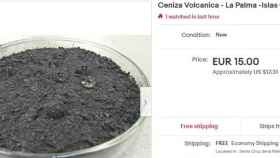 La ceniza del volcán de La Palma, a la venta /EBAY