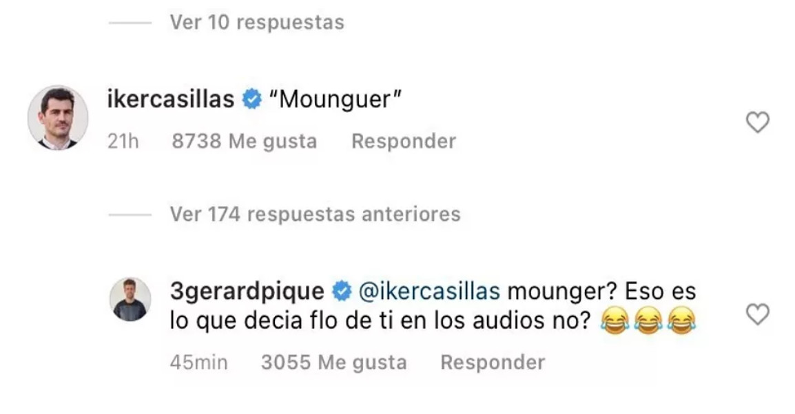 Mensaje de Piqué a Iker Casillas
