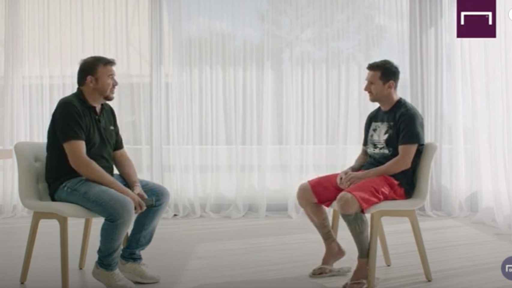 Leo Messi habla con Ruben Uría de Goal / Redes