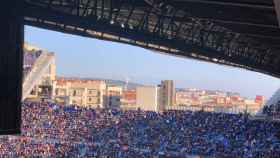 El agujero en la tercera grada del Camp Nou que afea el estadio / CULEMANIA