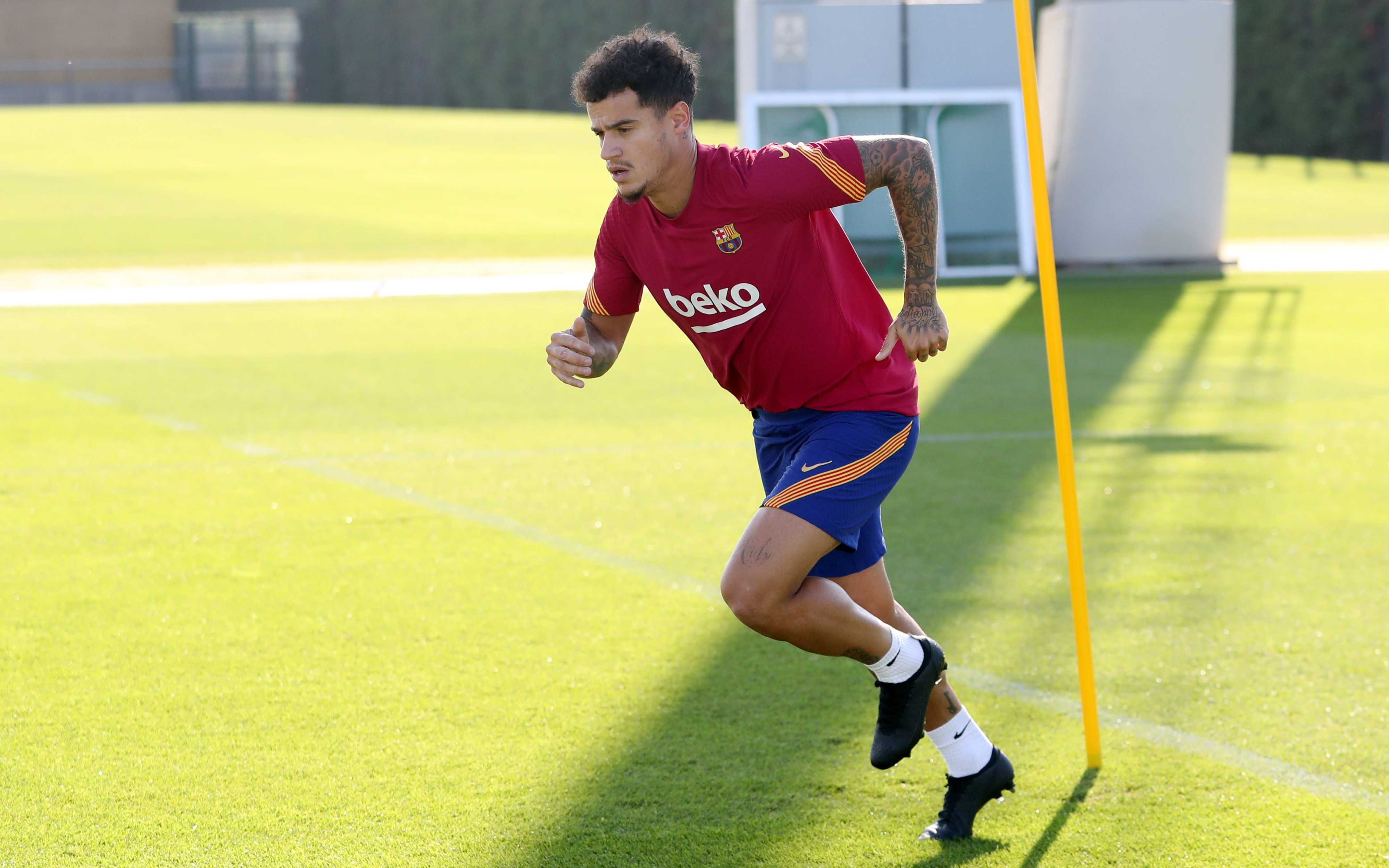Coutinho, en un entrenamiento del Barça | FCB