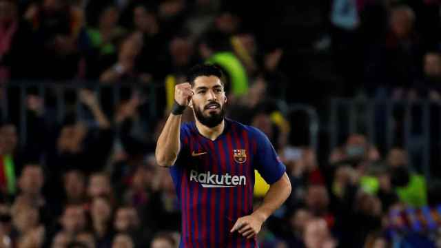 Una foto de Luis Suárez celebrando su gol ante el Liverpool / EFE