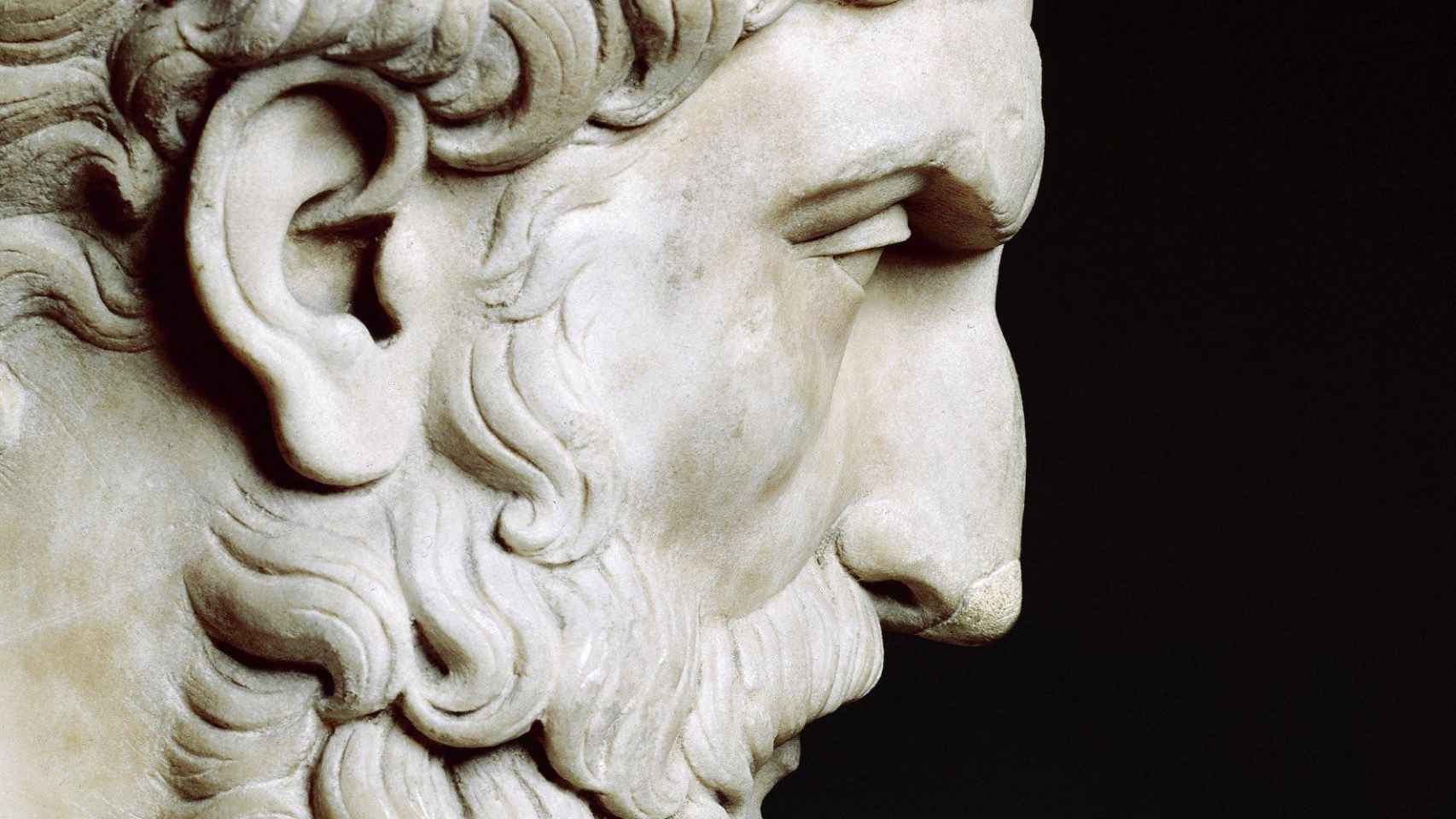 Copia romana del busto griego de Epicuro del siglo II d.C.