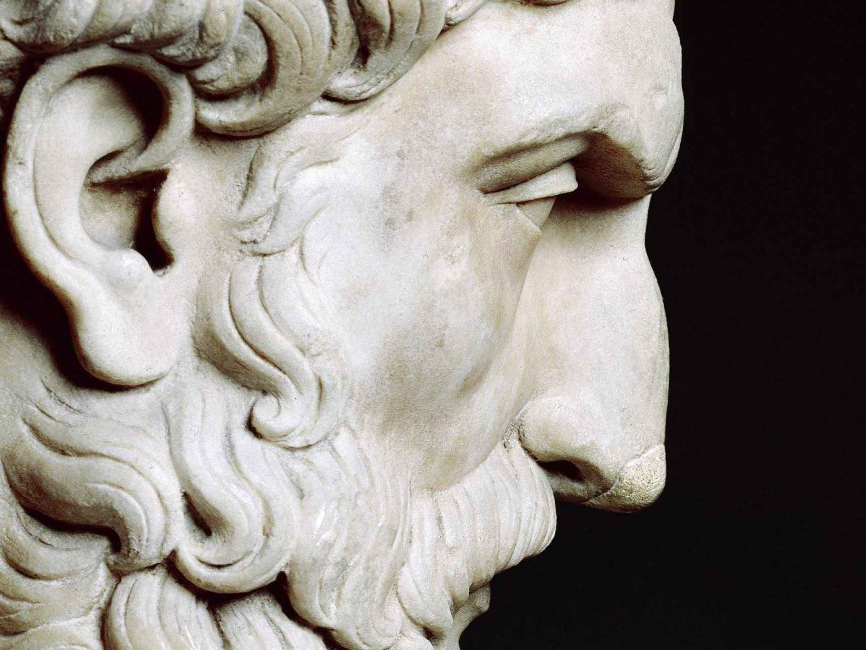 Copia romana del busto griego de Epicuro del siglo II d.C.