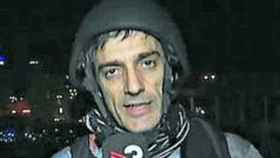 Fotograma de Lluís Caelles, periodista de TV3, haciendo una retransmisión desde Kiev (Ucrania) / CCMA