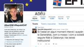 Perfil de Twitter de Albert Donaire, coordinador de Mossos per la Independència / CG