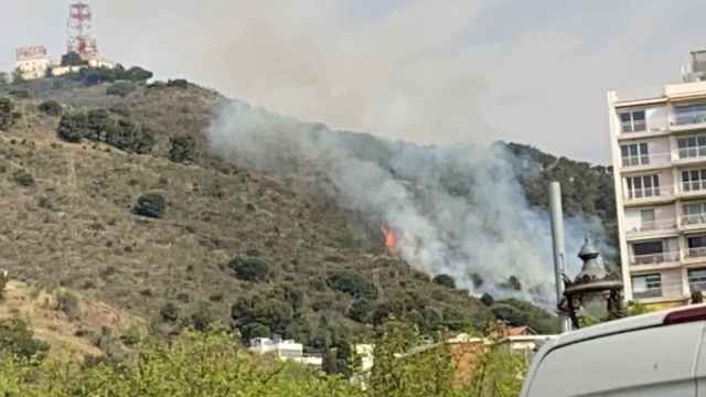 El incendio originado en Collserola el pasado 26 de abril / TWITTER