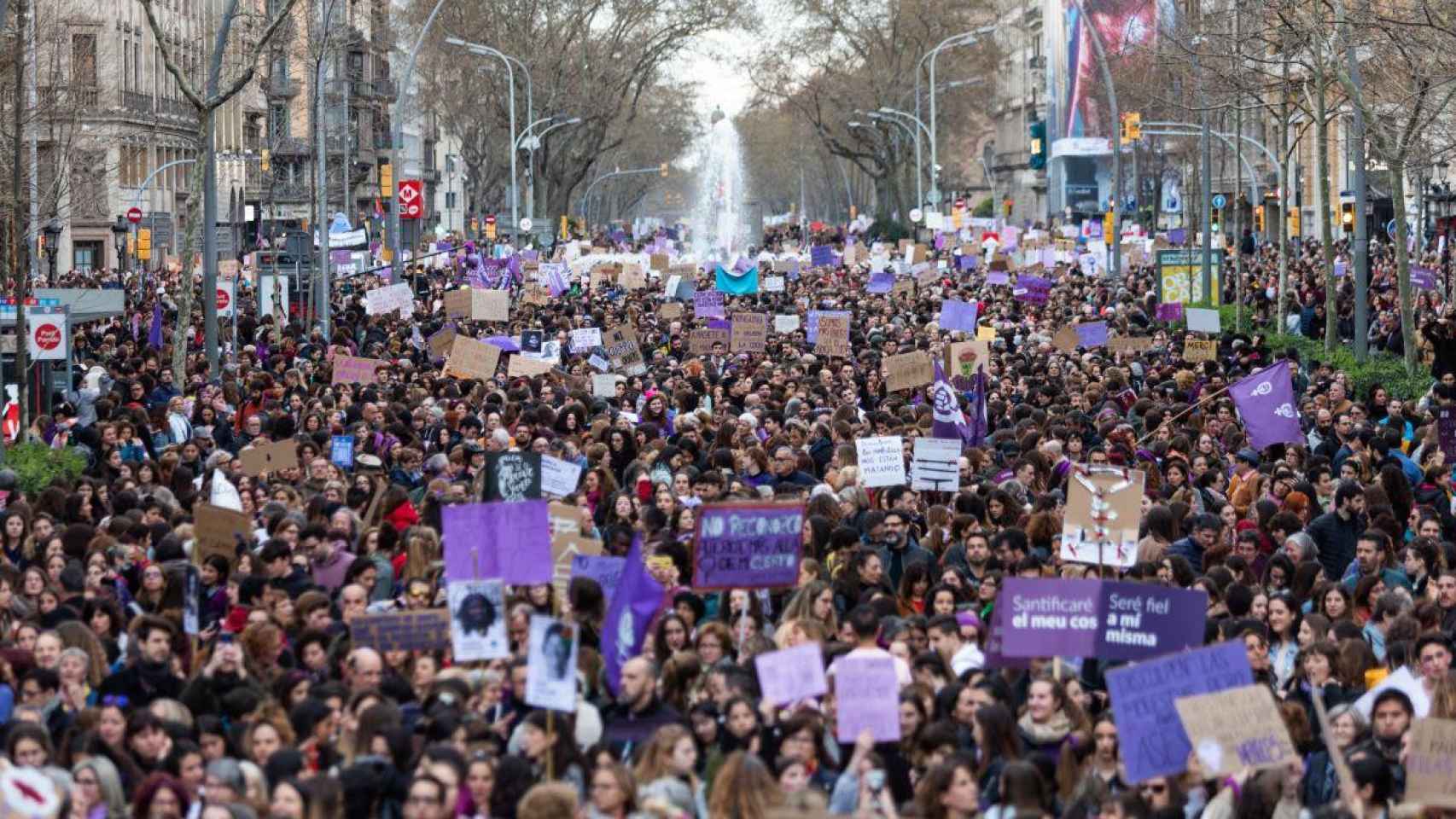 Manifestación por el Día Internacional de la Mujer el 8 de marzo de 2020 en Barcelona / EP