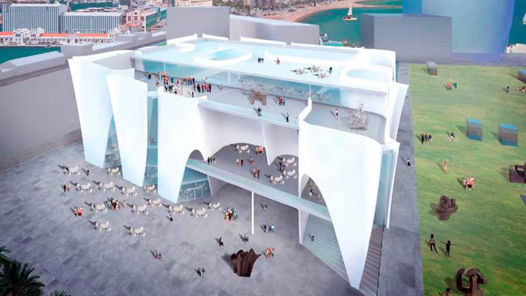 Imagen del proyecto de Museo Hermitage de Barcelona, que el ayuntamiento rechazó con tres informes / CG