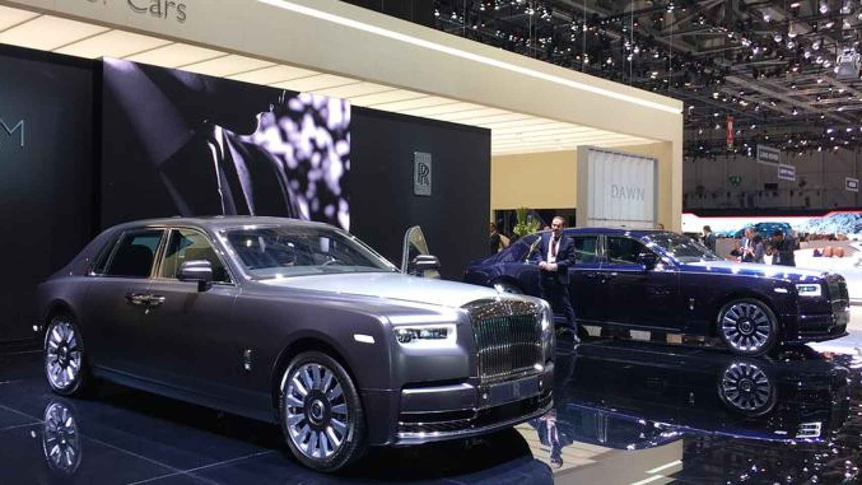 Imagen del stand de Rolls Royce, una de las marcas más icónicas del segmento de coches de mega lujo mundial, en el pasado Salón al Automóvil de Ginebra / CG