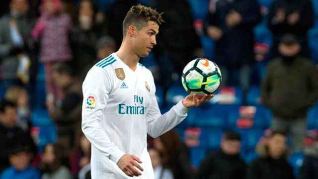 El delantero portugués del Real Madrid Cristiano Ronaldo en el partido contra el Girona / EFE