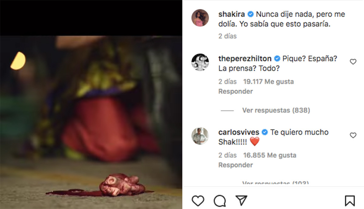 Shakira, con el corazón roto en su nueva canción dirigida a Piqué / INSTAGRAM
