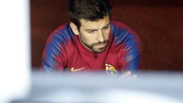 Una foto de Gerard Piqué antes del derbi contra el RCD Espanyol / FCB