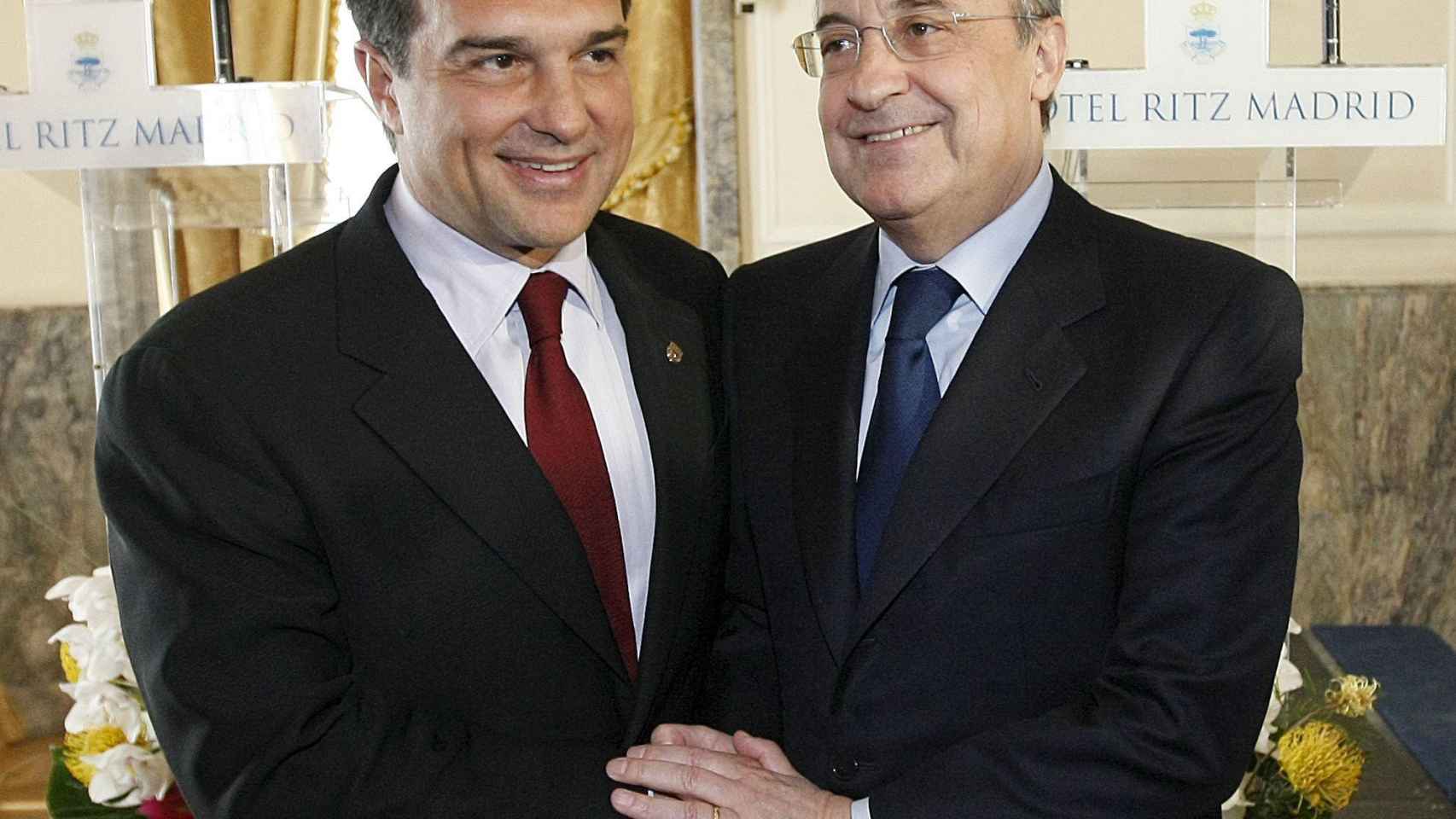 Joan Laporta y Florentino Pérez en una imagen de archivo / EFE