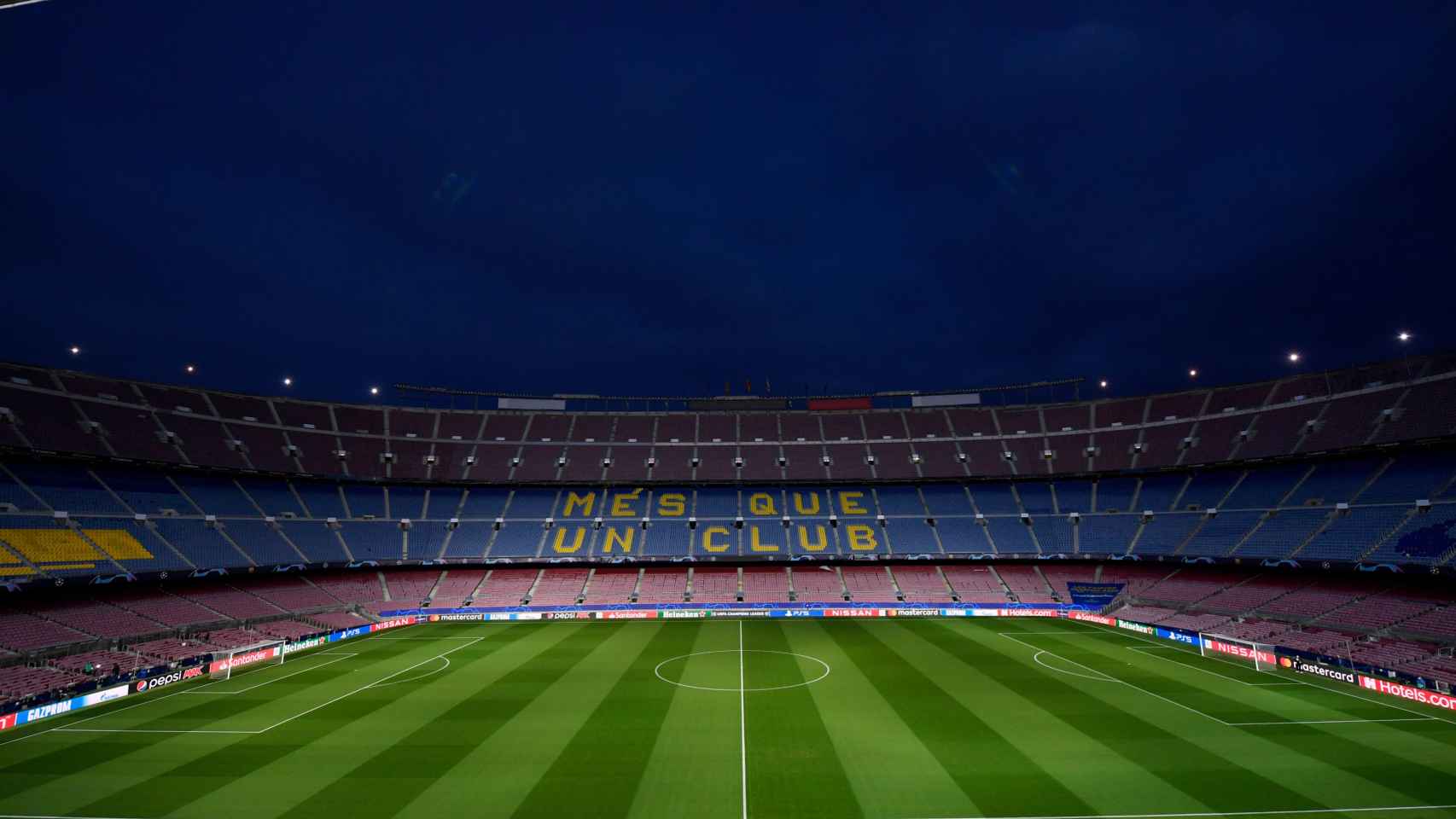 El Camp Nou vacío en el Barça-Juventus de Champions / FC Barcelona