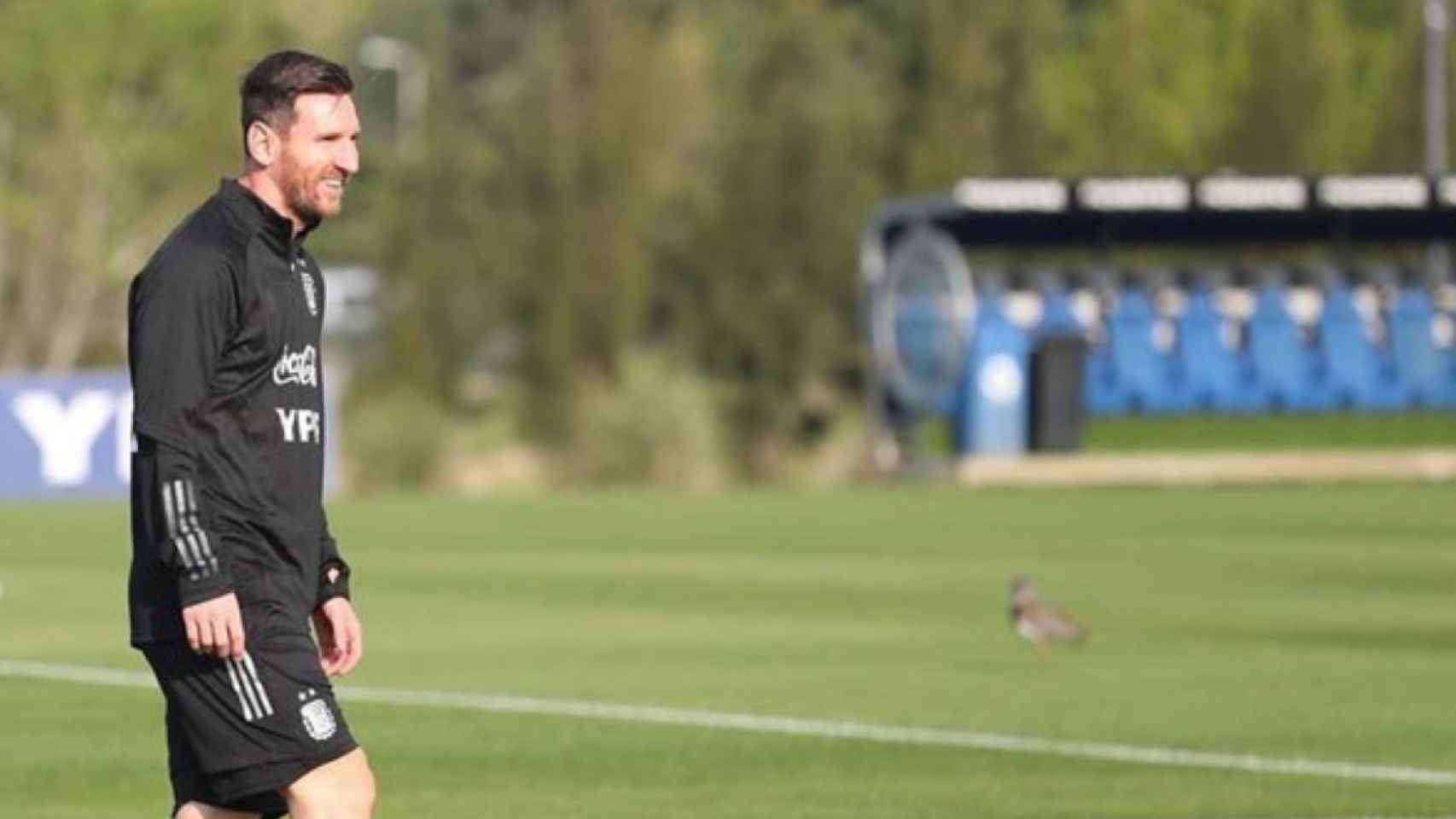 Leo Messi entrenando con la selección argentina / Redes