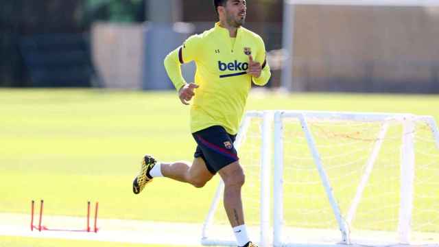 Luis Suárez, en un entrenamiento del Barça | FCB